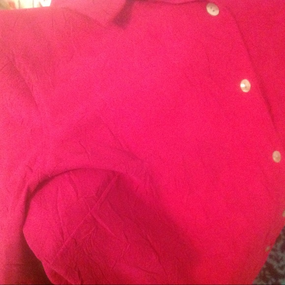 Crazy Horse Collection Maroon Button-up Overshirt - Picture 6 of 6